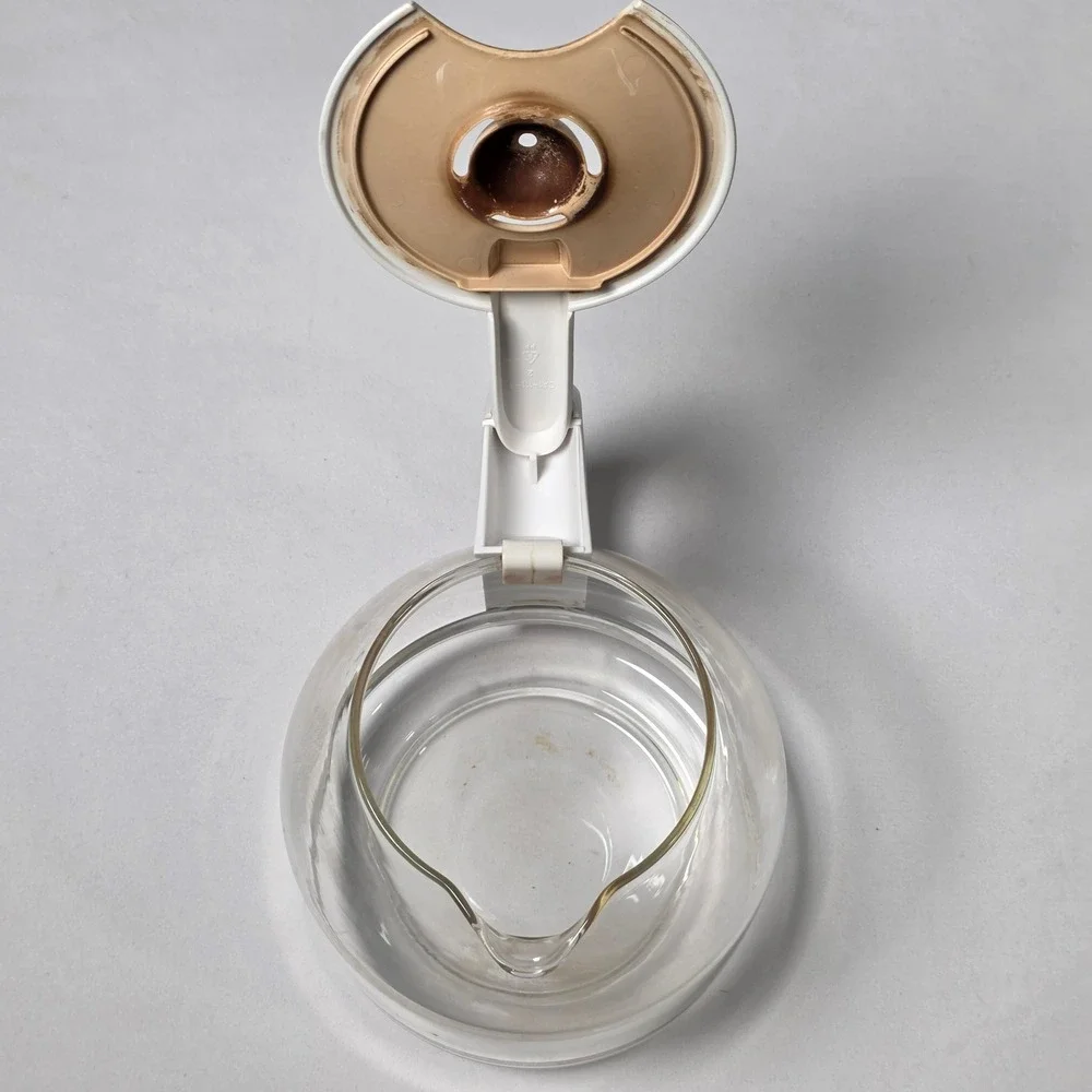 Mr. Coffee Carafe 12 Cup White Replacement Glass Pot with Lid‎ CA1-111-4 Clear
